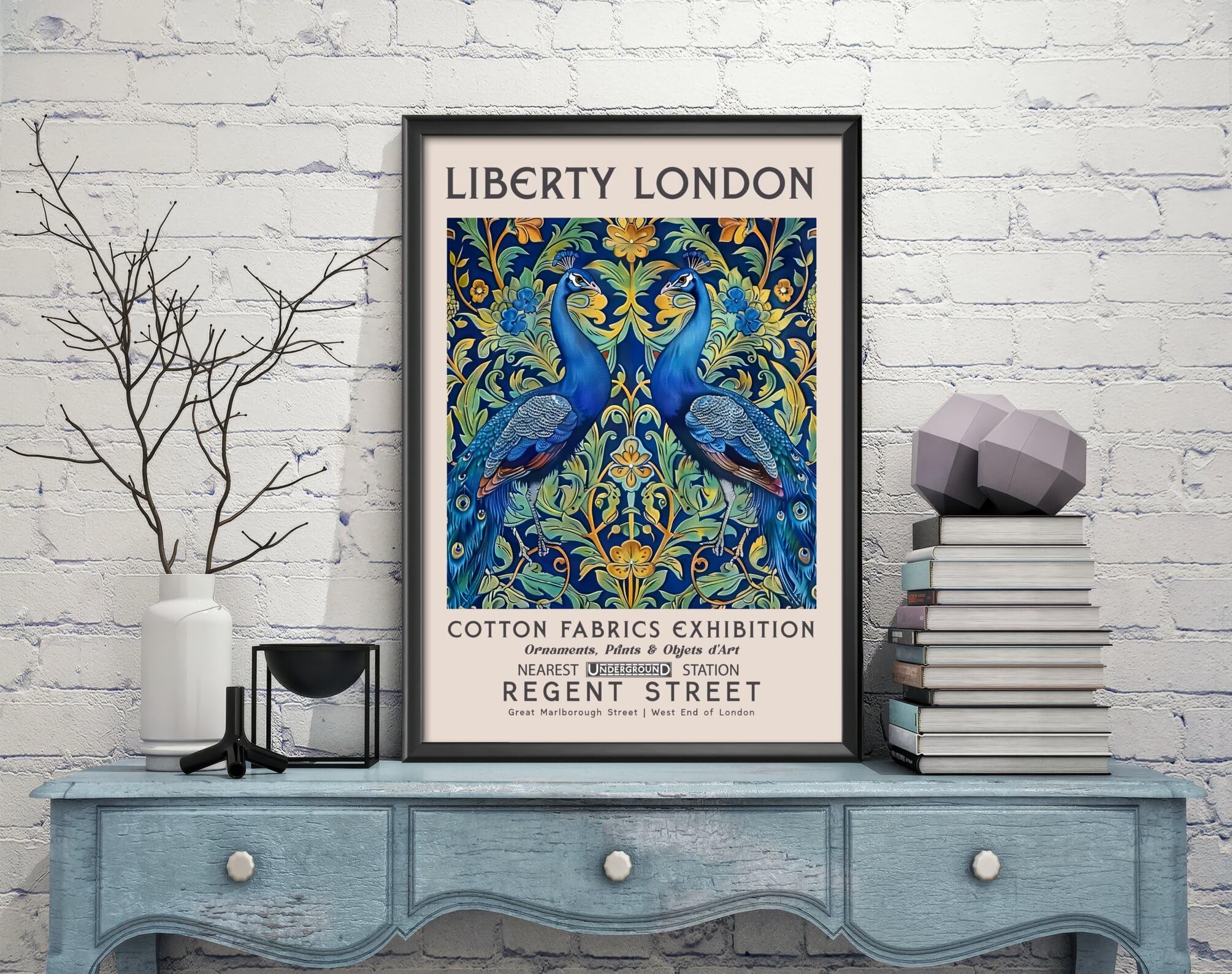Generic Poster of a William Morris Print, Peacock William Morris